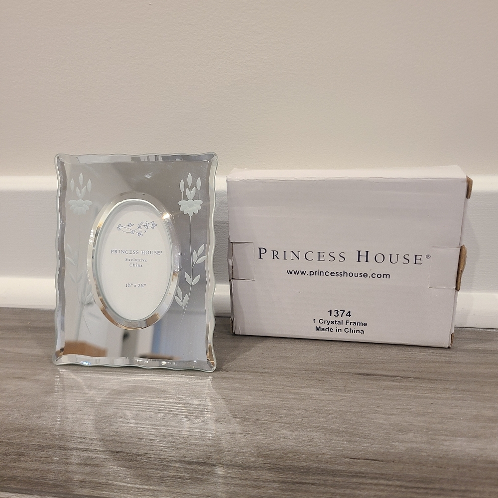 Vintage Princess House Glass Picture Frame